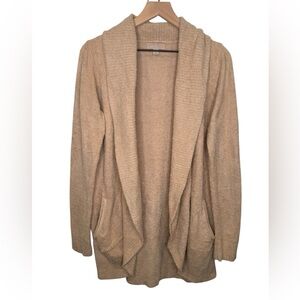 Barefoot Dreams Cardigan Sweater Brown Tan CozyChic Lite Knit Boho- Medium‎